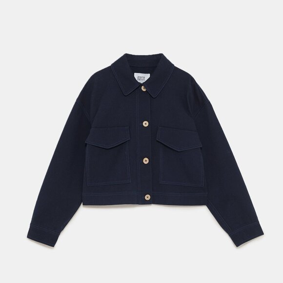 Cropped jacket with pockets - Picture 9 of 9